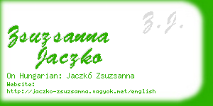 zsuzsanna jaczko business card
